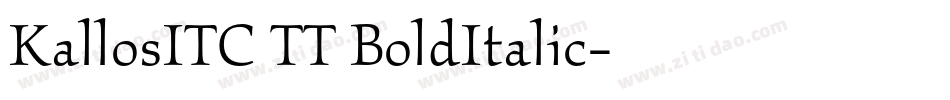 KallosITC TT BoldItalic字体转换